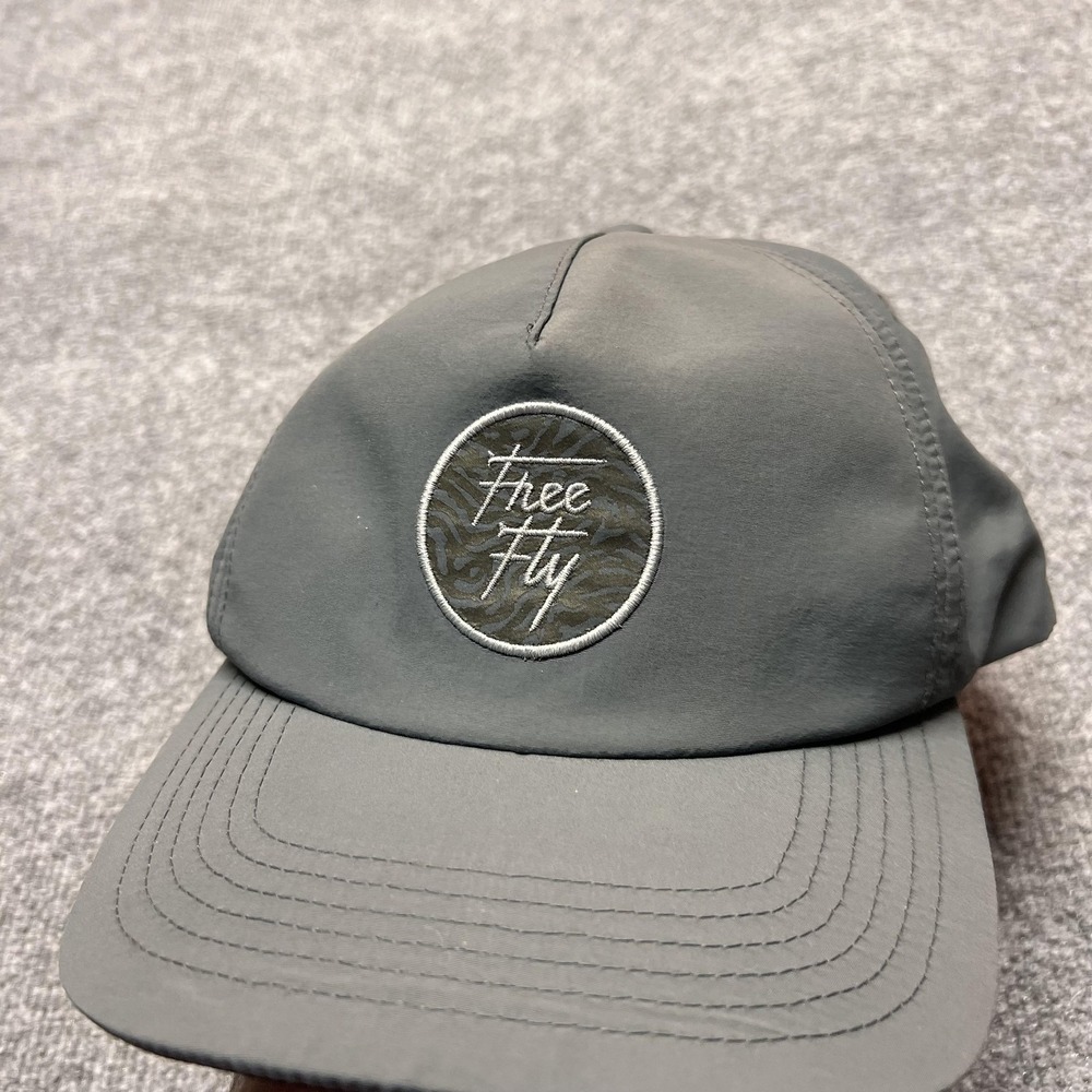 Free Fly Hat Cap Snap Back One Size Mens Gray Nylon Microfiber Casual Outdoor